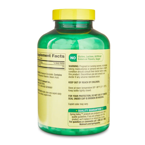 Spring Valley Potassium Caplets Dietary Supplement Value Size; 99 mg; 500 Count EasyOptionXY LLC
