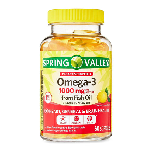 Spring Valley Proactive Support Omega-3 from Fish Oil Dietary Supplement; 1000 mg; 60 Count EasyOptionXY LLC