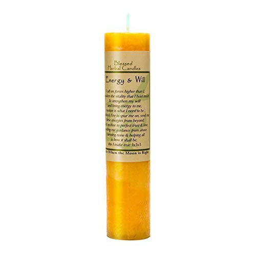 Blessed Herbal - Energy and Will Candle EasyOptionXY LLC