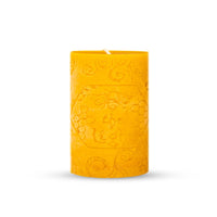 BeeTheLight Beeswax Pillar Candle (2.7" x 3.4") - Smokeless Unscented Candle - 54 Hours Burn Time - Natural & 100% Pure Beeswax Candle - Handmade Decorative Pillar Candle (Natural Yellow, Medium) EasyOptionXY LLC