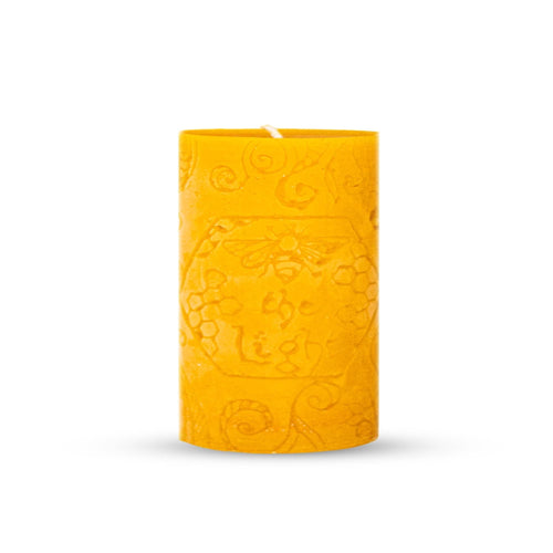 BeeTheLight Beeswax Pillar Candle (2.7" x 3.4") - Smokeless Unscented Candle - 54 Hours Burn Time - Natural & 100% Pure Beeswax Candle - Handmade Decorative Pillar Candle (Natural Yellow, Medium) EasyOptionXY LLC