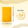 BeeTheLight Beeswax Pillar Candle (2.7" x 3.4") - Smokeless Unscented Candle - 54 Hours Burn Time - Natural & 100% Pure Beeswax Candle - Handmade Decorative Pillar Candle (Natural Yellow, Medium) EasyOptionXY LLC