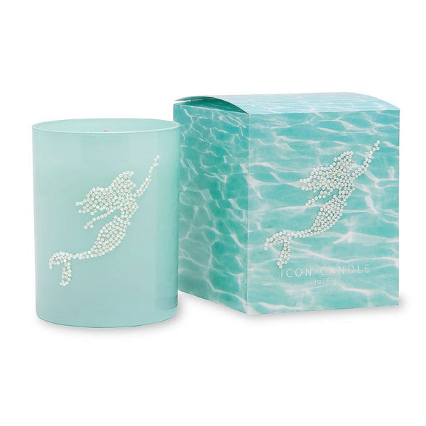 Mermaid 9.5 oz Blue Icon Candle EasyOptionXY LLC