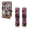 XINAOBAOLUO Pillar Candles 2''x8'' Pink Crosses Deluxe Gift Set of 2 EasyOptionXY LLC