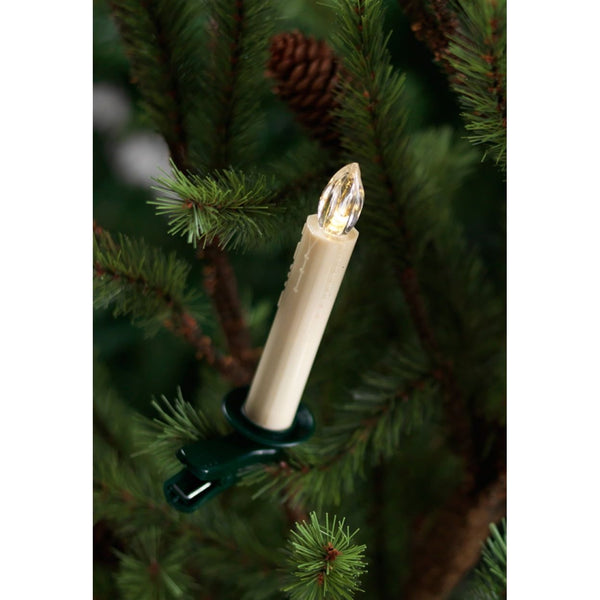Tree Taper Candle (Set Of 12) W-Remote 5.5"H Plastic EasyOptionXY LLC