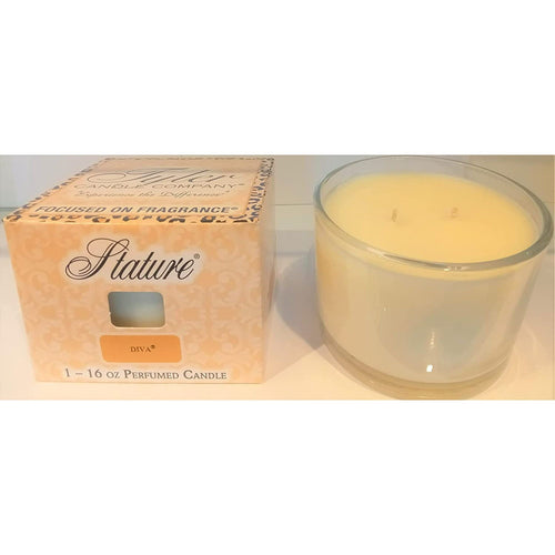 Tyler Stature Clear 16 ounce Glass Aromatherapy Scented Jar Candle , Diva EasyOptionXY LLC