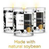 Magnificent 101 Set of 3 Long-Lasting Yin Yang Aromatherapy Candles10.5 Oz - 42-Hour Burn 100% Soy Wax, Herbs Ideal for Meditation, House Energy Cleansing & Manifestation EasyOptionXY LLC
