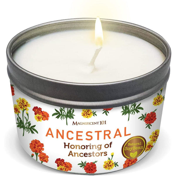 Magnificent 101 Long Lasting Candle for Honoring Your Ancestors | 6 Oz - 35 Hour Burn | Soy Wax Candle With Floral & Citrus Oils for Purification, Relaxation & Energy Cleansing EasyOptionXY LLC