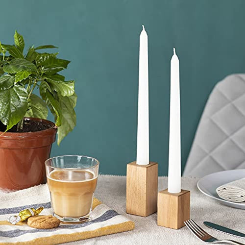 Candwax 10 inch Taper Candles Set of 4 - Dripless Taper Candles and Unscented Candlesticks - Perfect as Dinner Candles and Household Candles - White Candles EasyOptionXY LLC