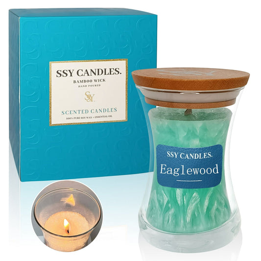 Agarwood Scented Candles for Home-Jar candles 3.5 oz -Burn Time 35 + H Wooden Wick Candle-Candles Gift for Women EasyOptionXY LLC