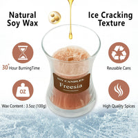 Freesia Scented Candles for Home-Jar Candles 3.5 oz Burn Time 10+H - Wooden Wick Candle-Candles Gift for Women EasyOptionXY LLC