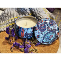 Soy Wax Candle in Tin Jar With Lid Island Nectar Clean Burn up to 25 Hours Handmade in USA Natural and Safe by Relaxcation 6 oz EasyOptionXY LLC