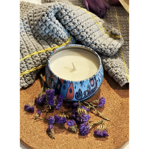 Soy Wax Candle in Tin Jar With Lid Island Nectar Clean Burn up to 25 Hours Handmade in USA Natural and Safe by Relaxcation 6 oz EasyOptionXY LLC
