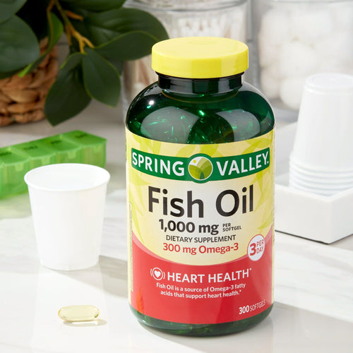 Spring Valley Omega-3 Fish Oil Soft Gels; 1000 mg; 300 Count EasyOptionXY LLC