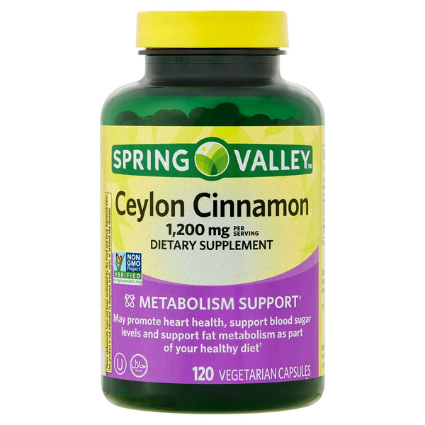Spring Valley Ceylon Cinnamon Dietary Supplement; 1200 mg; 120 Count EasyOptionXY LLC