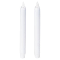 Ganz Remote Ready, Blow-Out Feature White 1 x 8.5 Resin LED Taper Candles, Set of 2 EasyOptionXY LLC