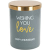 Pavilion Gift Company Wishing You Love Happy Anniversary, 7 oz, Glass (61152) EasyOptionXY LLC