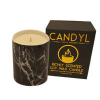 100% Soy Wax Candle in Black Grey Marble Ceramic Jar 15oz 60+ Hour Gray EasyOptionXY LLC
