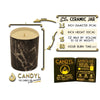 100% Soy Wax Candle in Black Grey Marble Ceramic Jar 15oz 60+ Hour Gray EasyOptionXY LLC