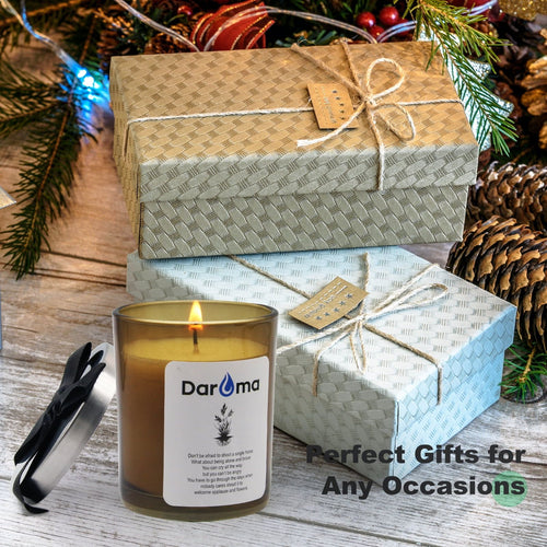 Scented Jar Candle, Daroma Aromatherapy Candle With 100% Natural Soy Wax and Essential Oil, Long Burning Candle, Relaxing for Bath, Yoga,Work,Holiday Gifts for Birthday,Christmas,Lime Basil & Mandarin EasyOptionXY LLC