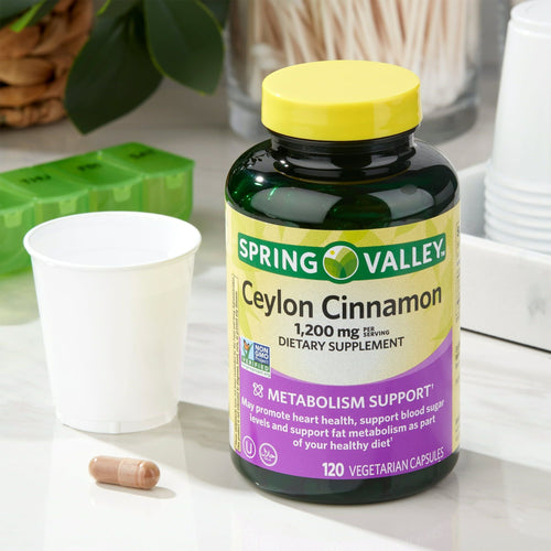 Spring Valley Ceylon Cinnamon Dietary Supplement; 1200 mg; 120 Count EasyOptionXY LLC