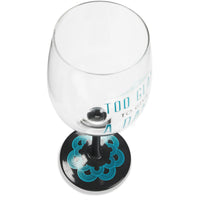 Pavilion Gift Company Pretty Inappropriate Too Glam To Give A Damn Wine Glass Candle Holder, Blue (68531) EasyOptionXY LLC