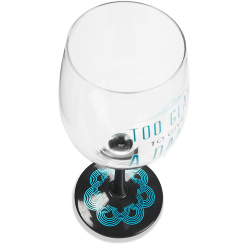 Pavilion Gift Company Pretty Inappropriate Too Glam To Give A Damn Wine Glass Candle Holder, Blue (68531) EasyOptionXY LLC
