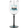 Pavilion Gift Company Pretty Inappropriate Too Glam To Give A Damn Wine Glass Candle Holder, Blue (68531) EasyOptionXY LLC