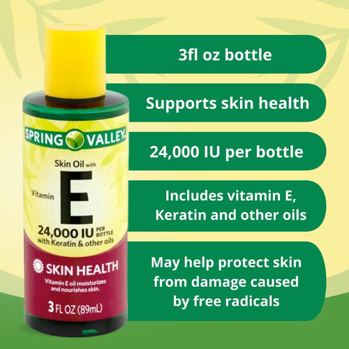 Spring Valley Skin Oil with Vitamin E; 24000 IU; 3 fl oz EasyOptionXY LLC