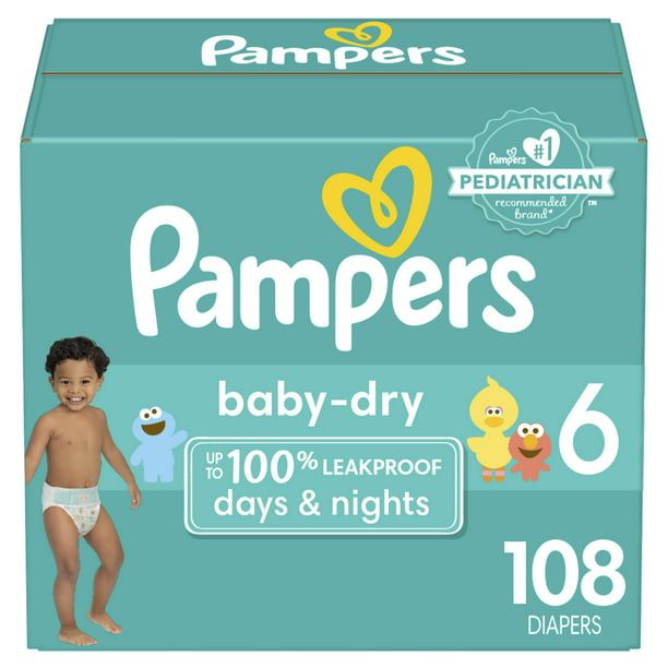 Pampers Baby-Dry Diapers Size 6, 108 Count EasyOptionXY LLC
