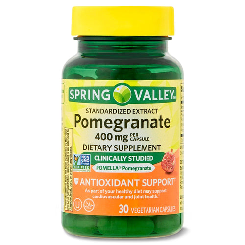 Spring Valley Standardized Extract Pomegranate Dietary Supplement; 400 mg; 30 Count EasyOptionXY LLC