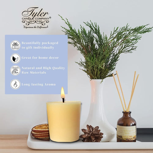 Tyler Candle Company Blueberry Blitz Votive Candles - Luxury Scented Candle with Essential Oils - 16 Pack of 2 oz Small Candles with 15 Hour Burn Time Each - with Bonus Key Chain EasyOptionXY LLC