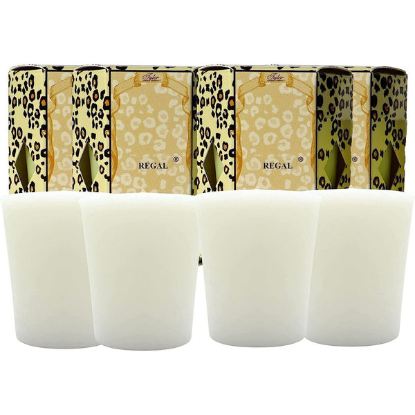 Tyler Candle Company Regal Votive Candles - Luxury Scented Candle with Essential Oils - 4 Pack of 2 oz Small Candles with 15 Hour Burn Time Each - with Bonus Key Chain EasyOptionXY LLC