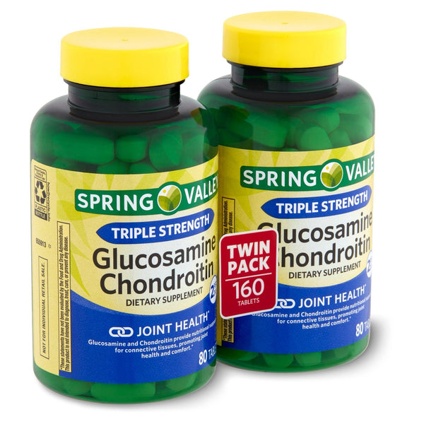 Spring Valley Triple Strength Glucosamine Chondroitin Supplement Twin Pack; 80 Count EasyOptionXY LLC