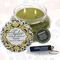 Tyler Candle Company Tyler Scent Jar Candle - Luxurious Scented Candle with Essential Oils - Long Burning Candles 110-120 Hours - Large Candle 22 oz with Worldwide Nutrition Multi Purpose Key Chain EasyOptionXY LLC