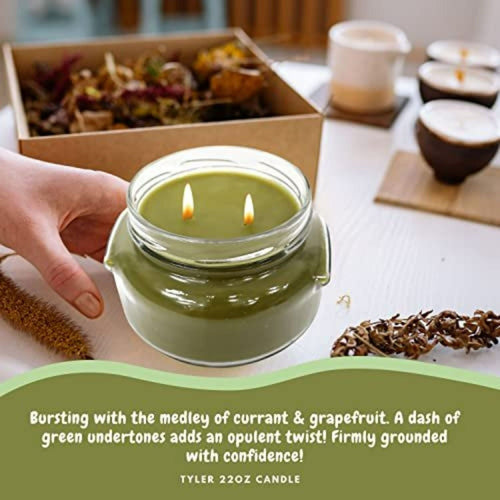 Tyler Candle Company Tyler Scent Jar Candle - Luxurious Scented Candle with Essential Oils - Long Burning Candles 110-120 Hours - Large Candle 22 oz with Worldwide Nutrition Multi Purpose Key Chain EasyOptionXY LLC