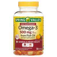 Spring Valley Omega-3 Fish Oil Dietary Supplement; 500 mg; 120 Count EasyOptionXY LLC