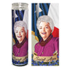 Saint Ann Richards Celebrity Prayer Devotional Parody Candle, 8" White Unscented Glass