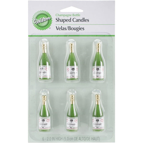 Shaped Candles 2" 6/Pkg-Champagne Bottles EasyOptionXY LLC