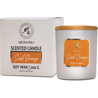Scented Candle Sweet Orange - Essential Oil Aromatherapy Candle - Soywax Candle - Up to 45 Hours Burn Time - Glass Candle Gift - Luxury and Sensual Soy Wax Candle - Home Scented Candles EasyOptionXY LLC