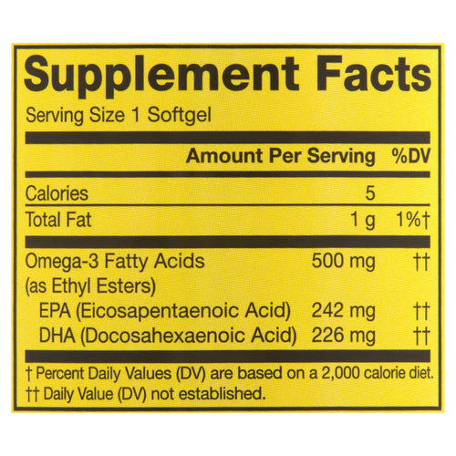 Spring Valley Omega-3 Fish Oil Dietary Supplement; 500 mg; 120 Count EasyOptionXY LLC