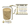 100% Soy Wax Candle in White Marble Ceramic Jar 15oz 60+ Hour EasyOptionXY LLC