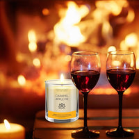 Soy Wax Candle in Glass Jar Caramel Apple Pie Scented Candle Clean Burn up to 80 Hours Handmade in USA Natural and Safe by Relaxcation 10 oz EasyOptionXY LLC