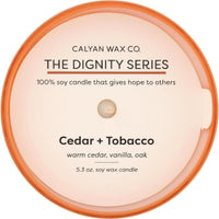 Calyan Wax Co. Brown Cedar Tobacco Glass Tumbler Candle, 5.3 OZ EasyOptionXY LLC