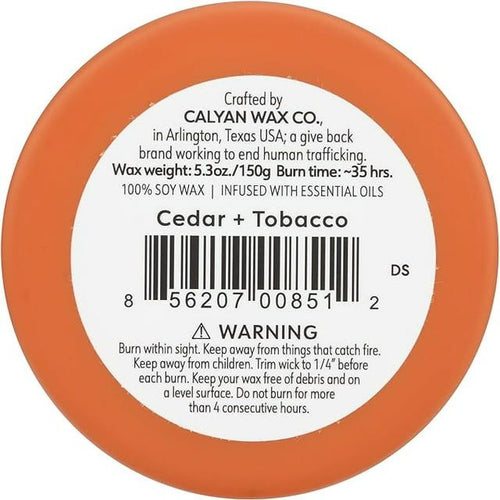 Calyan Wax Co. Brown Cedar Tobacco Glass Tumbler Candle, 5.3 OZ EasyOptionXY LLC