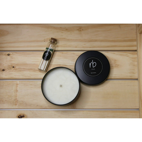Rosbas Candle, Black Sea Scented, Natural Soy Wax, 6 oz Black Tin, Cotton Wick, Long Burn Time, Drawstring Cotton Bag, Home, Handmade in USA EasyOptionXY LLC