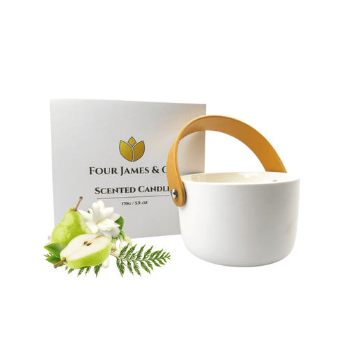 FOUR JAMES & CO Luxury Highly Scented Premium Eco-Friendly Soy Wax 6oz Candles in Modern Giftable Box EasyOptionXY LLC