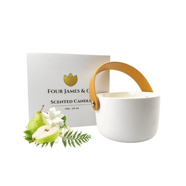 FOUR JAMES & CO Luxury Highly Scented Premium Eco-Friendly Soy Wax 6oz Candles in Modern Giftable Box EasyOptionXY LLC