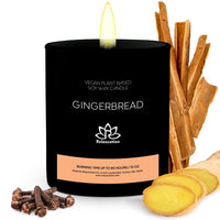 Soy Wax Candle in Glass Jar Gingerbread Cinnamon Clean Burn up to 80 Hours Handmade in USA Natural and Safe by Relaxcation 10 oz EasyOptionXY LLC