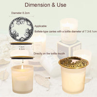 UCINNOVATE Candle Toppers Jar Shade Sleeves for Jar Candles, Gift for Halloween Thanksgiving Christmas Candle Lover -Sliver Owl EasyOptionXY LLC